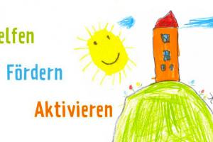 Das Logo des Vereins wurde von Kindern aus der Igelgruppe der KiTa am Berg bei einem Malwettbewerb gestaltet.